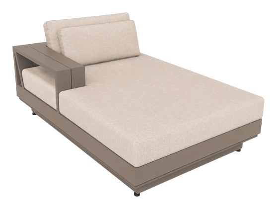 Chaise longue con un brazo Colección Macondo — Curvar