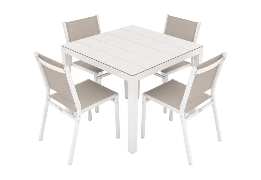 Mesa Cubik de 4 puestos con superficie en fórmica compacta — Curvar