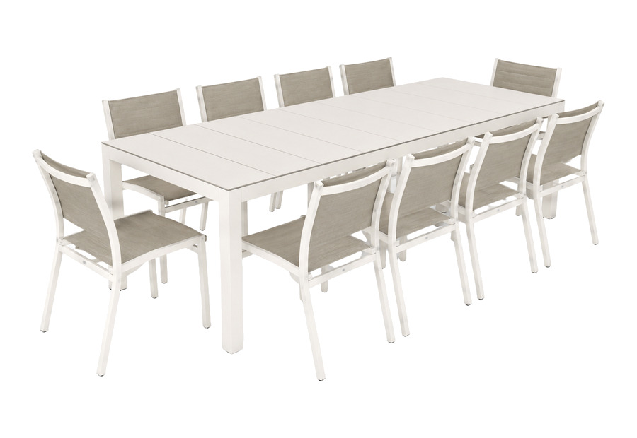 Mesa Cubik rectangular de 10 puestos en fórmica compacta — Curvar