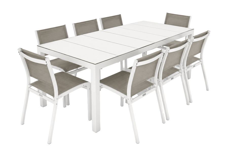 Mesa Cubik rectangular de 8 puestos en fórmica compacta — Curvar