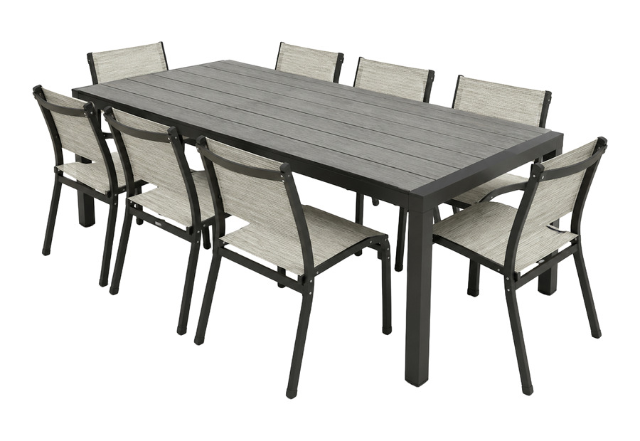 Mesa Cubik rectangular de 8 puestos en WPC — Curvar