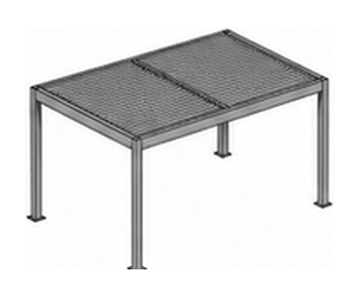 Configuración PG01 de pérgola fija: autoportante de cuatro postes — Curvar