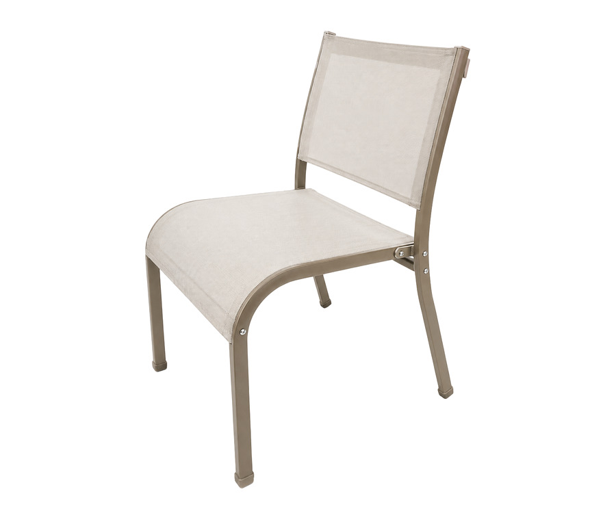 Silla Guadalupe sin brazos en aluminio para exteriores — Curvar