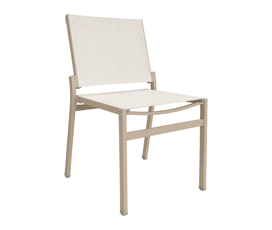 Silla Monserrate sin brazos en aluminio para exteriores — Curvar