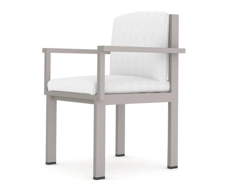 Silla Tayrona con brazos en aluminio para exteriores — Curvar
