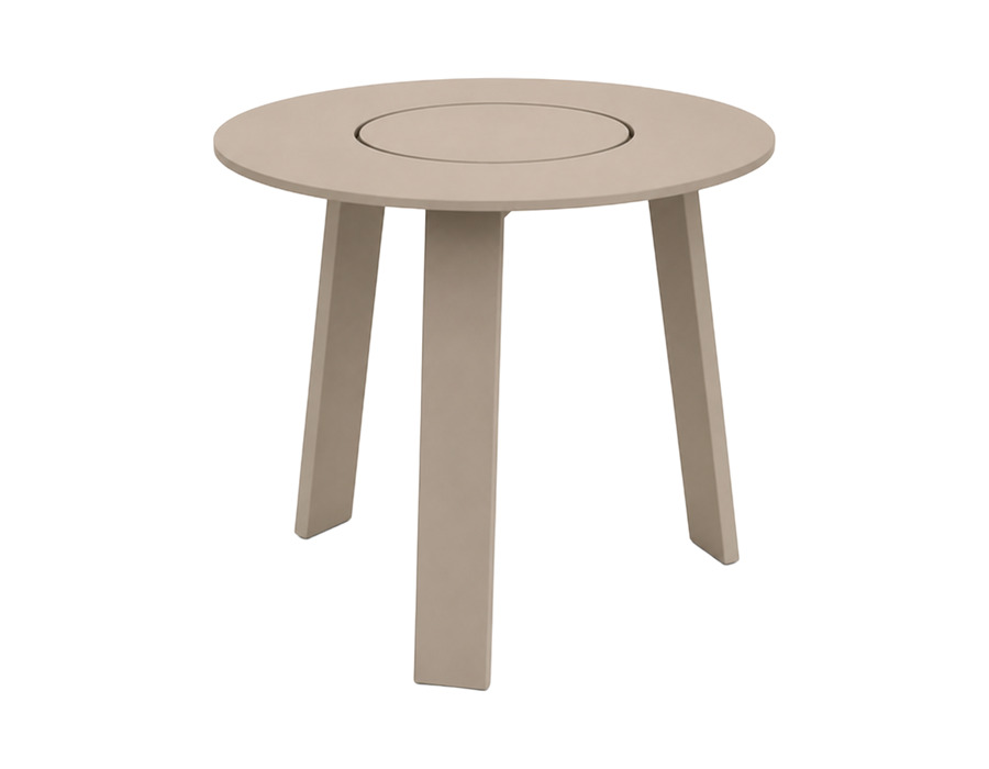 Mesa auxiliar Lorica redonda baja en aluminio — Curvar
