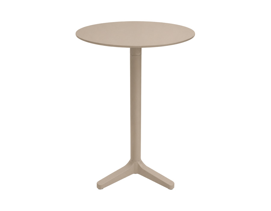 Mesa auxiliar Rayo alta de pedestal en aluminio — Curvar
