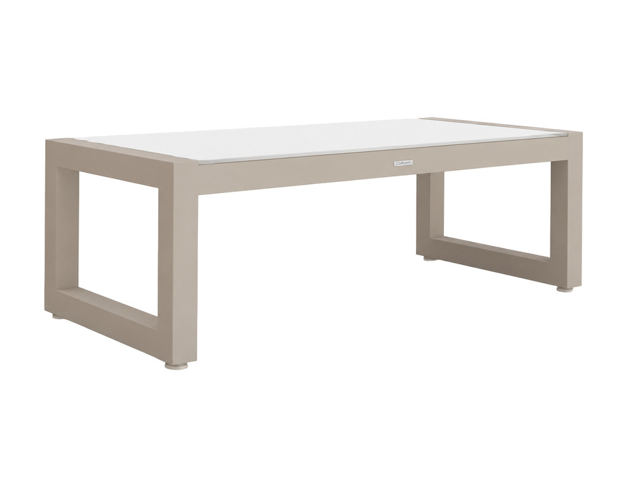 Mesa de centro Quimbaya rectangular baja en aluminio — Curvar
