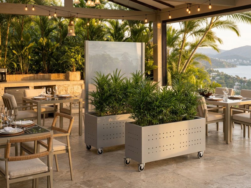 Materas Guatavita Curvar en terraza de restaurante